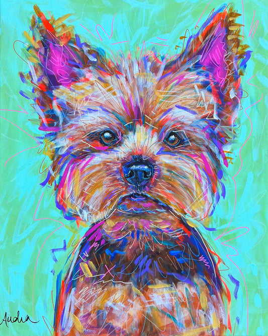 Yorkshire Terrier Dog Art Print Pet Gift: 5x7