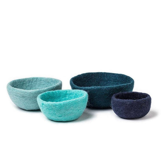 S/4 Nesting Bowls-Blue Mix-3.5-7"D