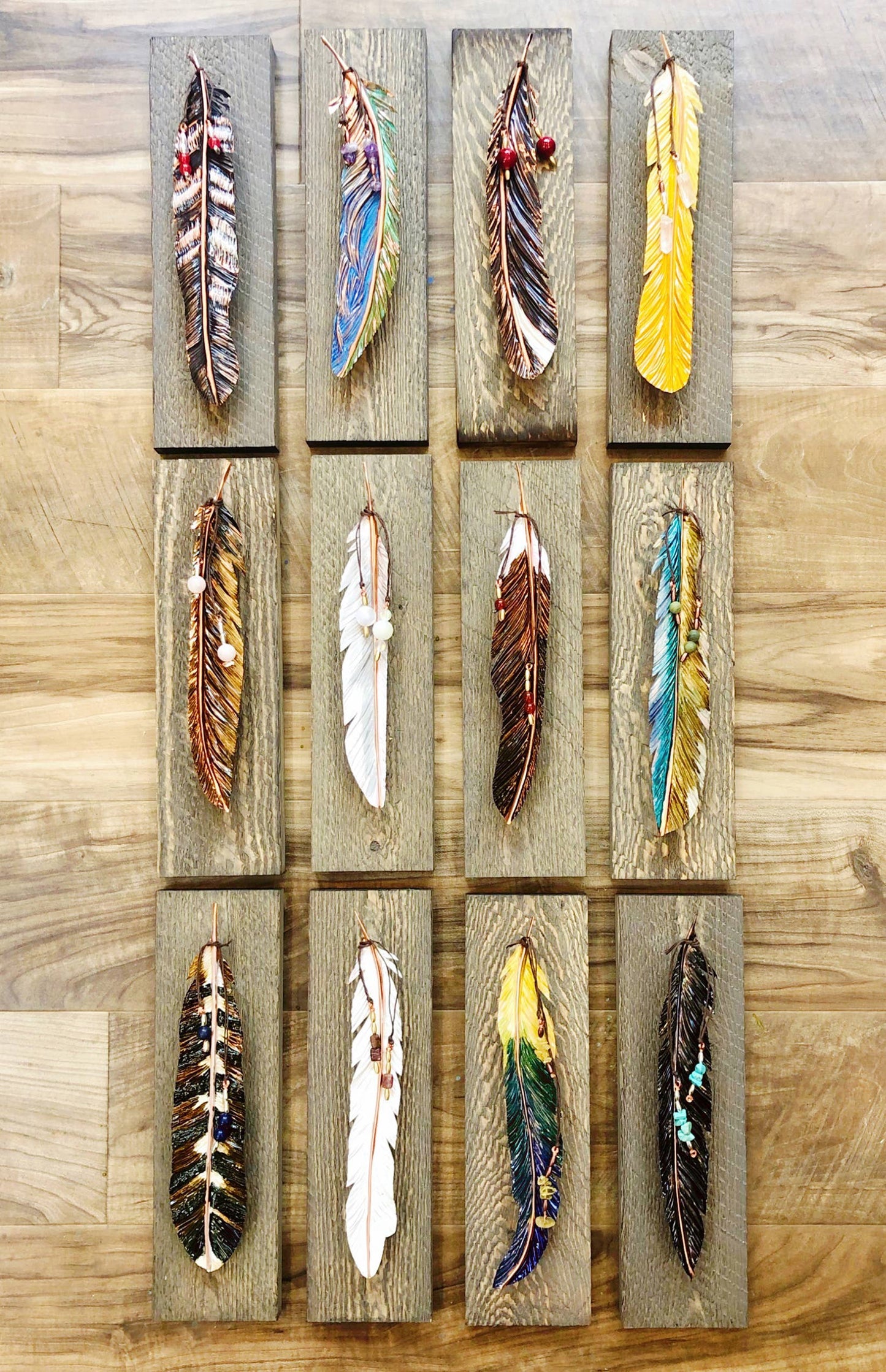 Feather + Stone Birth Month Feathers: April