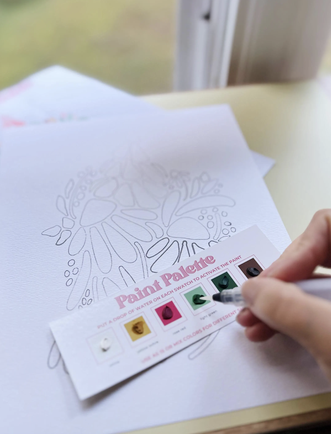 Cherry Blossoms watercolor painting kit