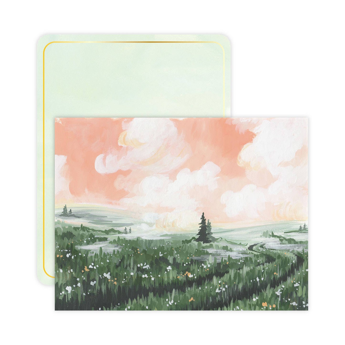 Landscape Envelope Flat Note Set