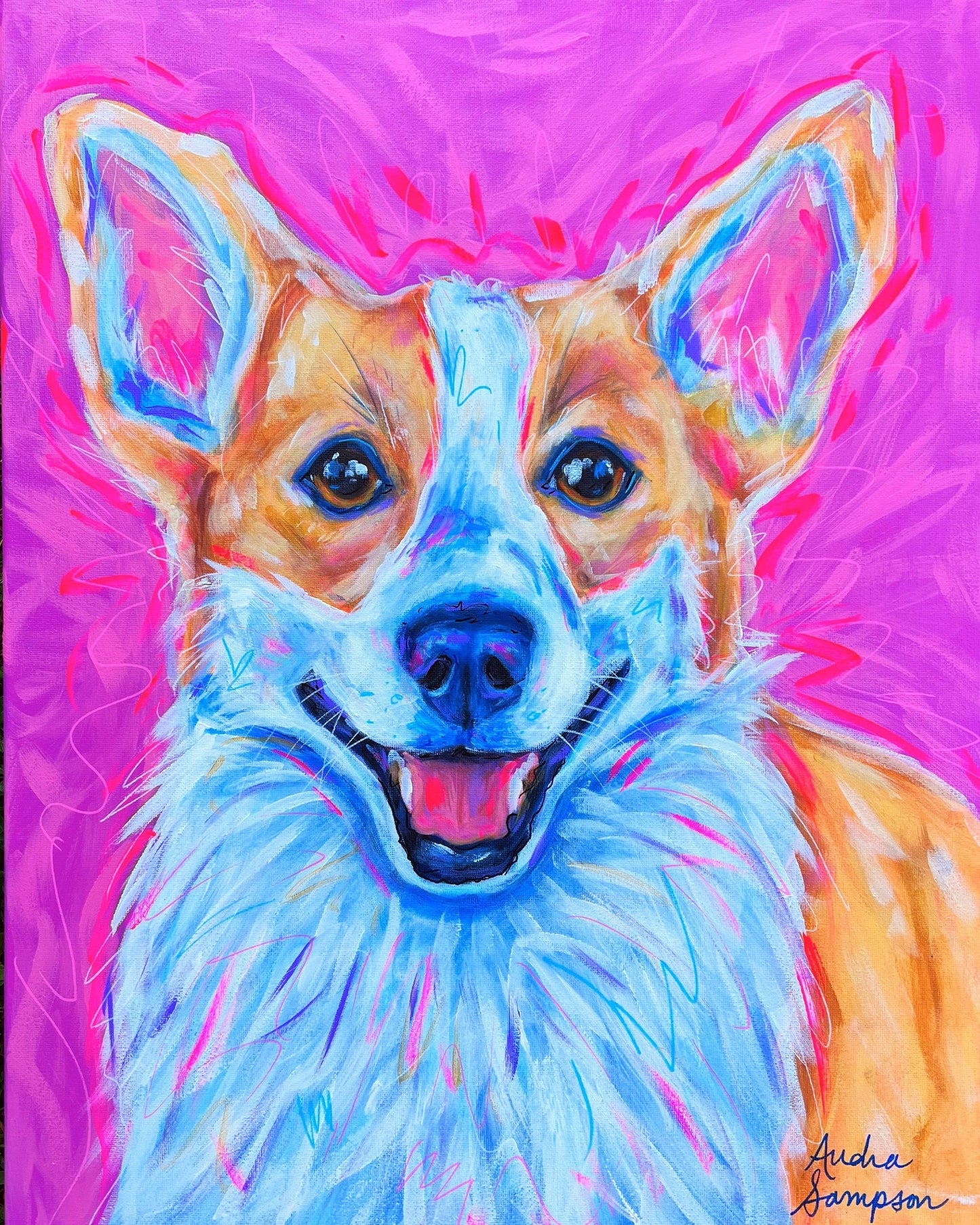 Corgi Dog Art Print Pet Gift: 8x10