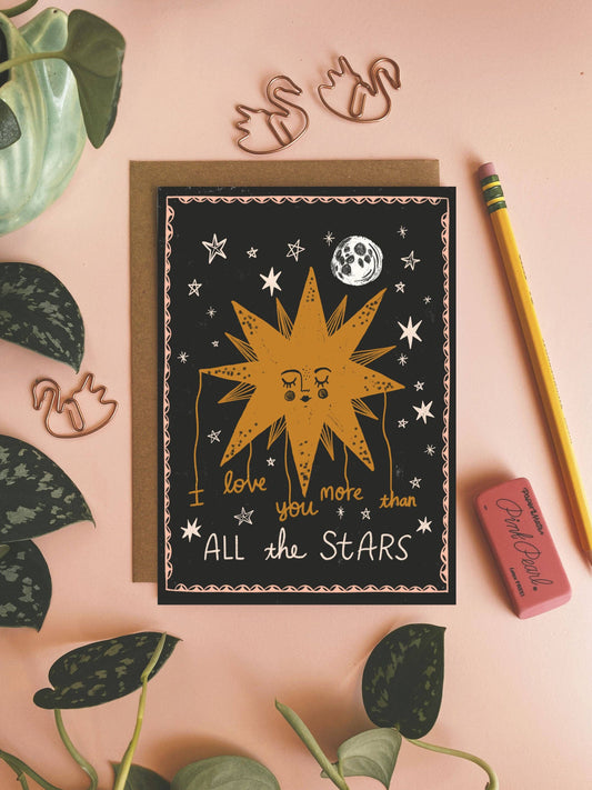 I Love You More than All the Stars - Greeting Card: 4.25 x 5.5 inches