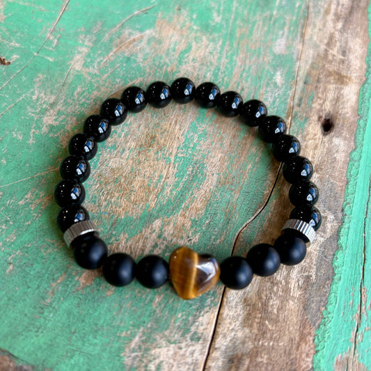 Tiger Eye Heart Bracelet