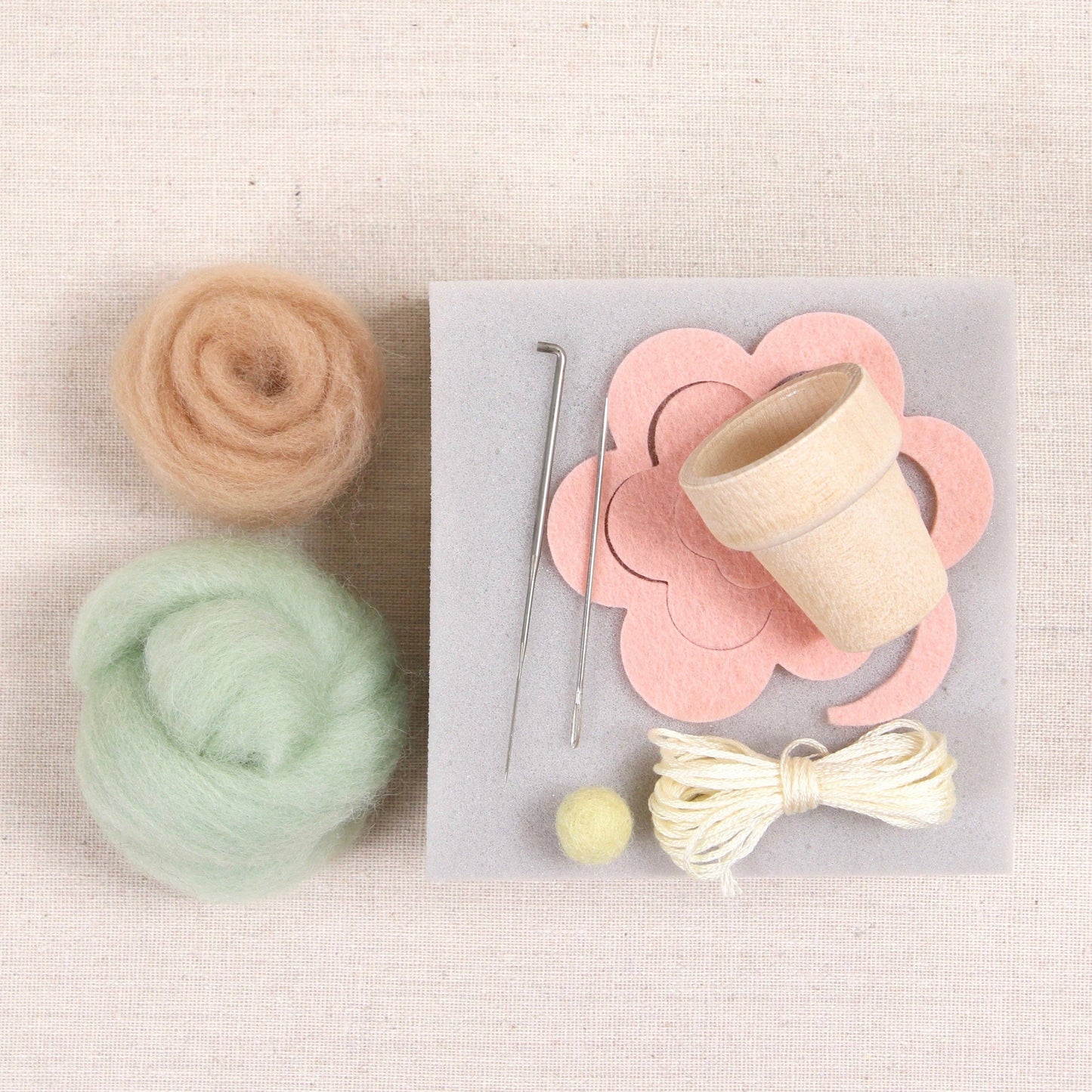 Needle Felting Kit, Desert Rose