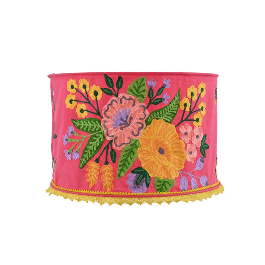 JOYFUL CORAL Hand Crewel LAMP SHADE