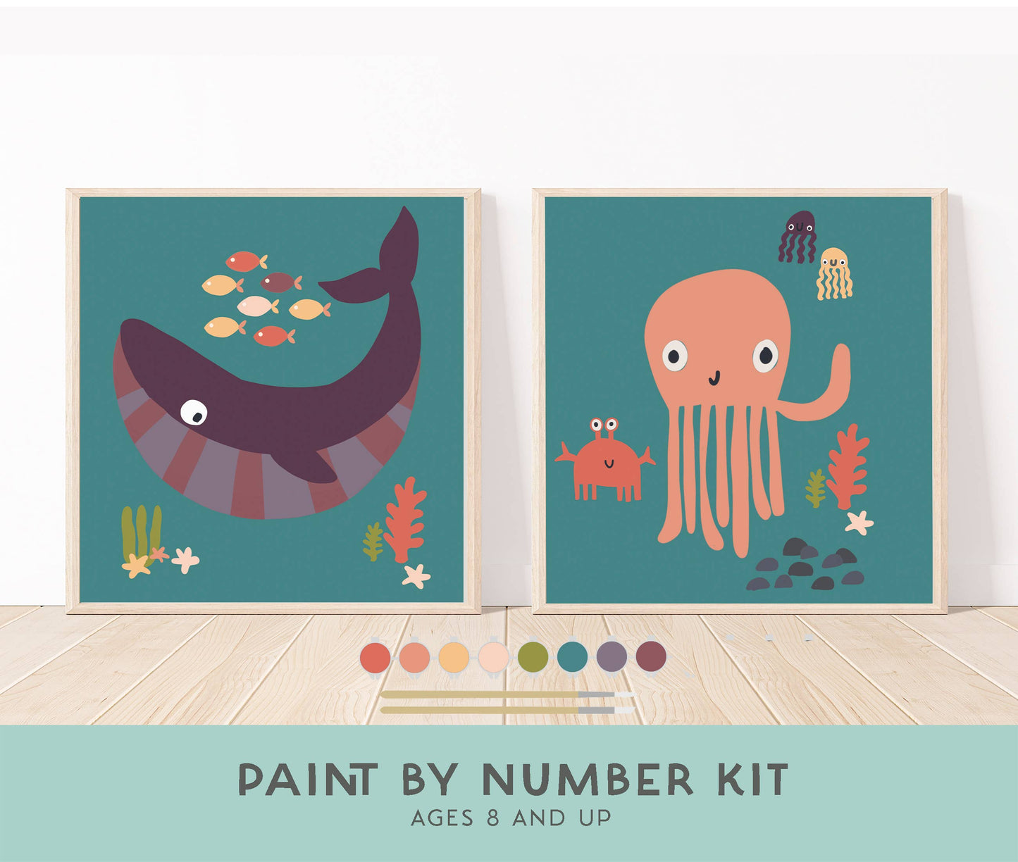 Ocean Animals Paint by Number Kit for Kids