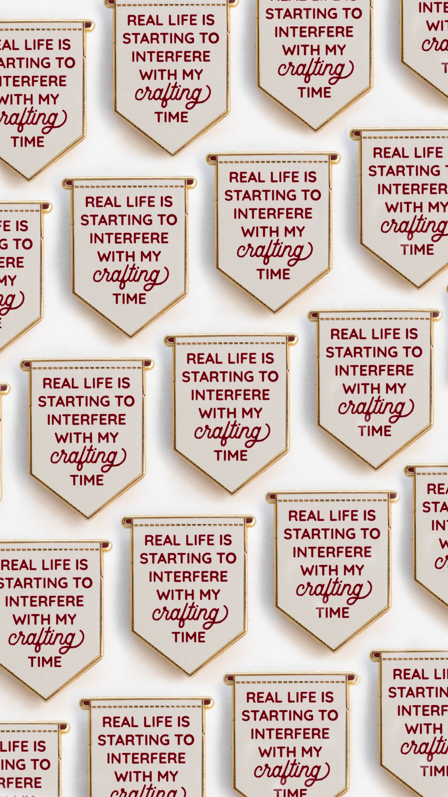 Crafting Banner Enamel Pin