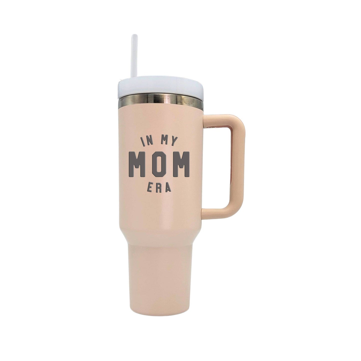 40 Oz. In My Mom Era Mothers Day Gift - Engraved Handled Mug: Barbie Pink