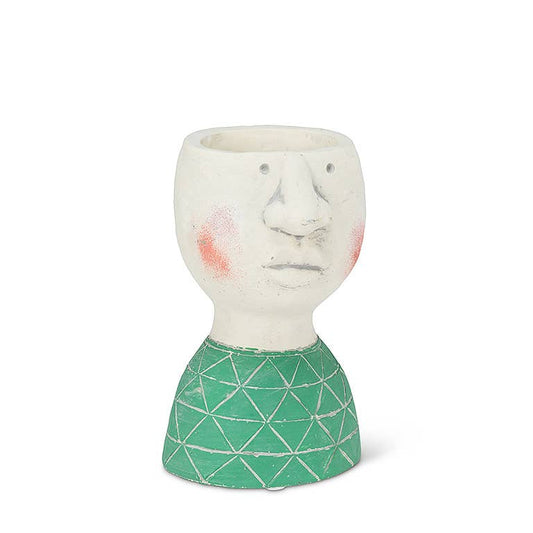 Small Male Head Planter-6" H