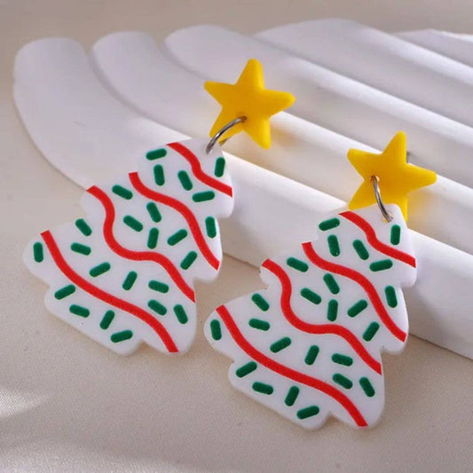 Little Debbie Christmas Tree Cakes Holiday Treat Earrings