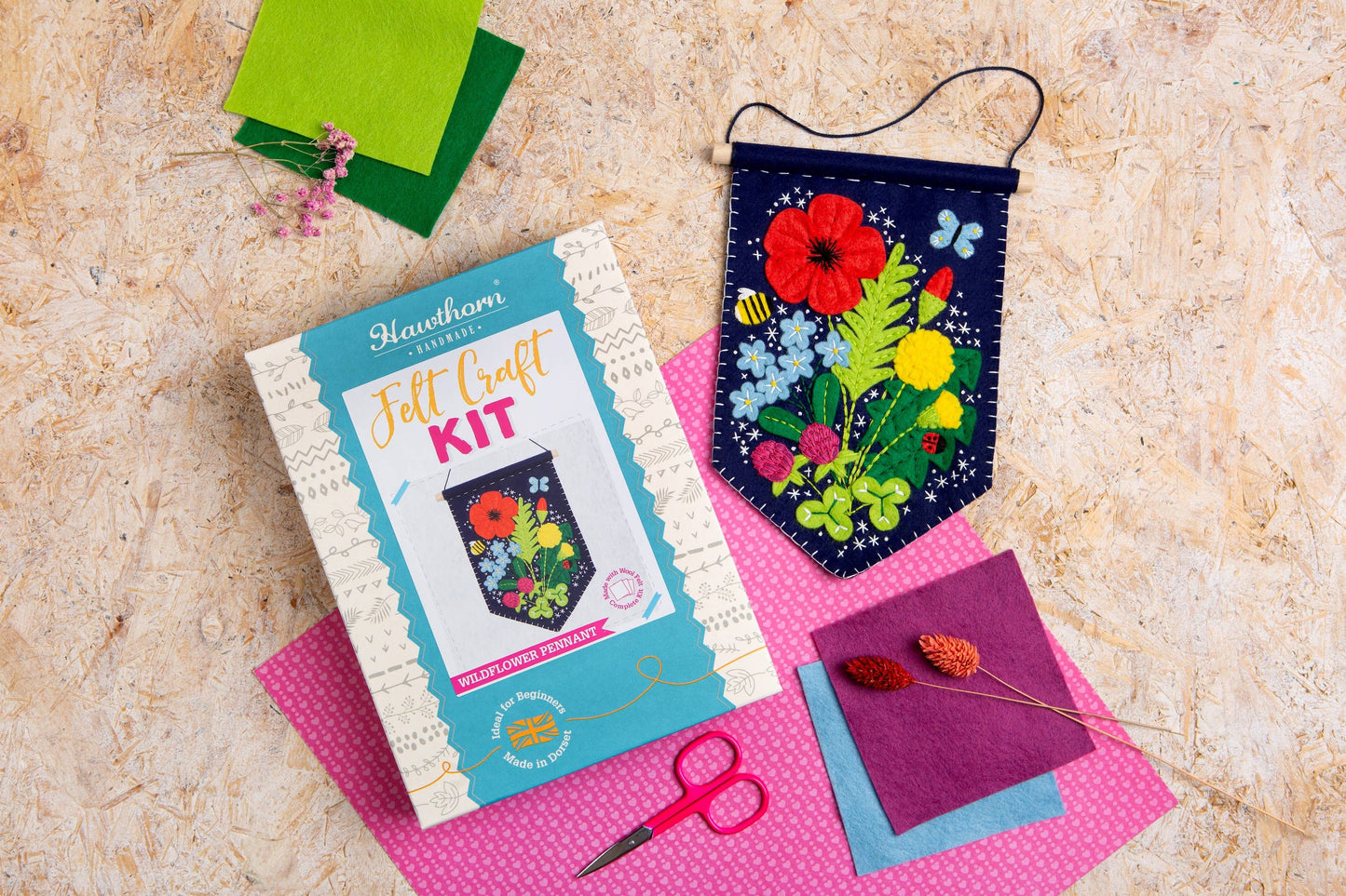 Wildflower Pennant Felt Craft Kit | Complete Craft Kit