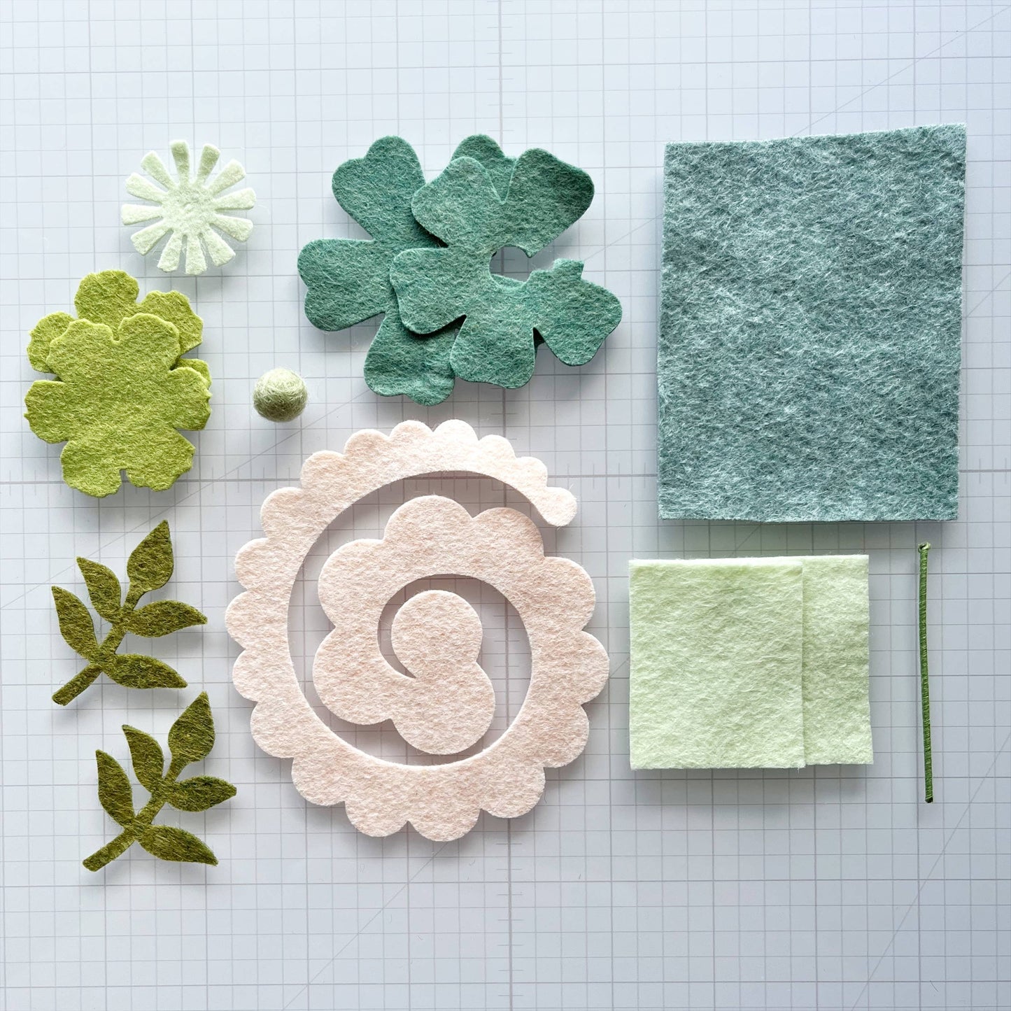 Mini Felt Flower Craft Kit | Succulent