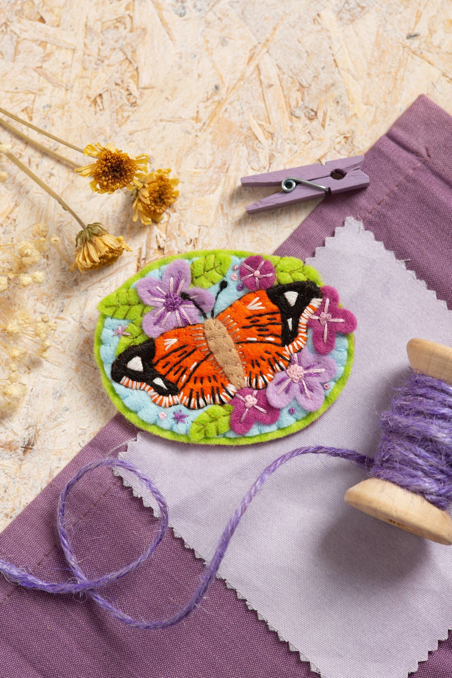 Butterfly Felt Craft Brooch Kit | Complete Craft Kit