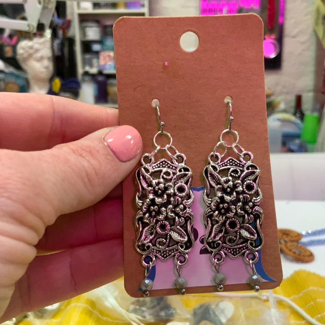 Silver Drop Earrings