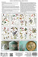 Wilde Bloemen Transfer™ by IOD (Pad of 8 - 8"x12" sheets) - Will Ship Week of 2/24!