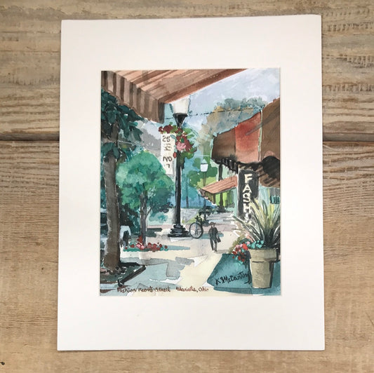 Fashion Front St Watercolor(Print) Kate McCarthy
