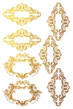 Petits Ornements Gilded Transfer™ by IOD (Pad of 8 - 8"x12" sheets)-