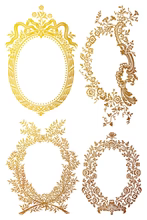 Petits Ornements Gilded Transfer™ by IOD (Pad of 8 - 8"x12" sheets)-