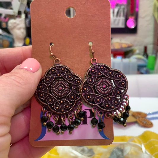 Bronze Chandelier Earrings