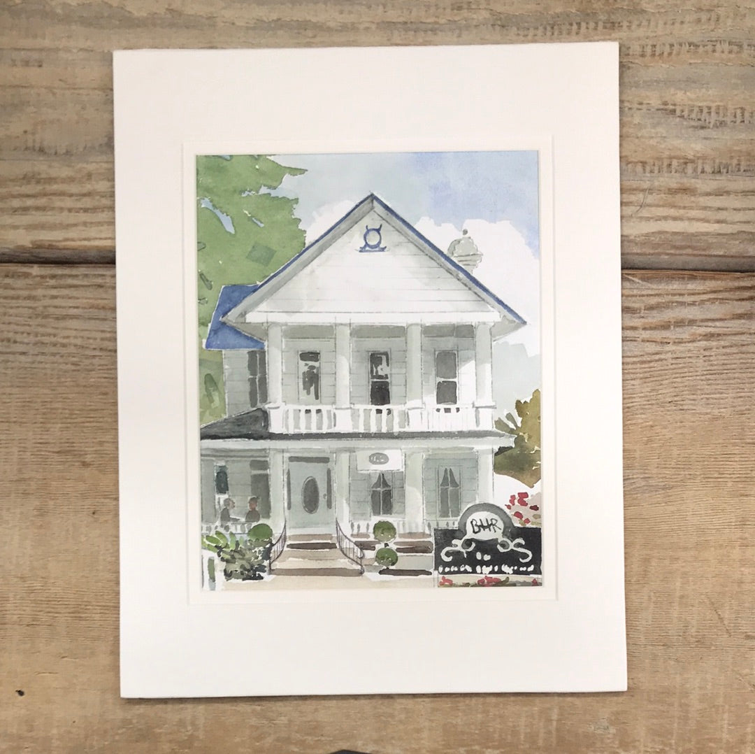 The Buckley House Watercolor (Print) Kate McCarthy