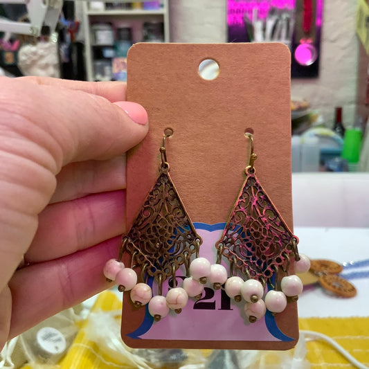 Howlite Chandelier Earrings