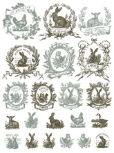 Spring Melody Decor Paint Inlay™ by IOD (Pad of 8 - 12"x16" sheets) - Will Ship Week of 2/24!