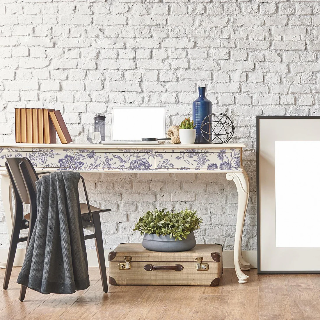 Indigo Floral IOD Paint Inlay 12x16 Pad™