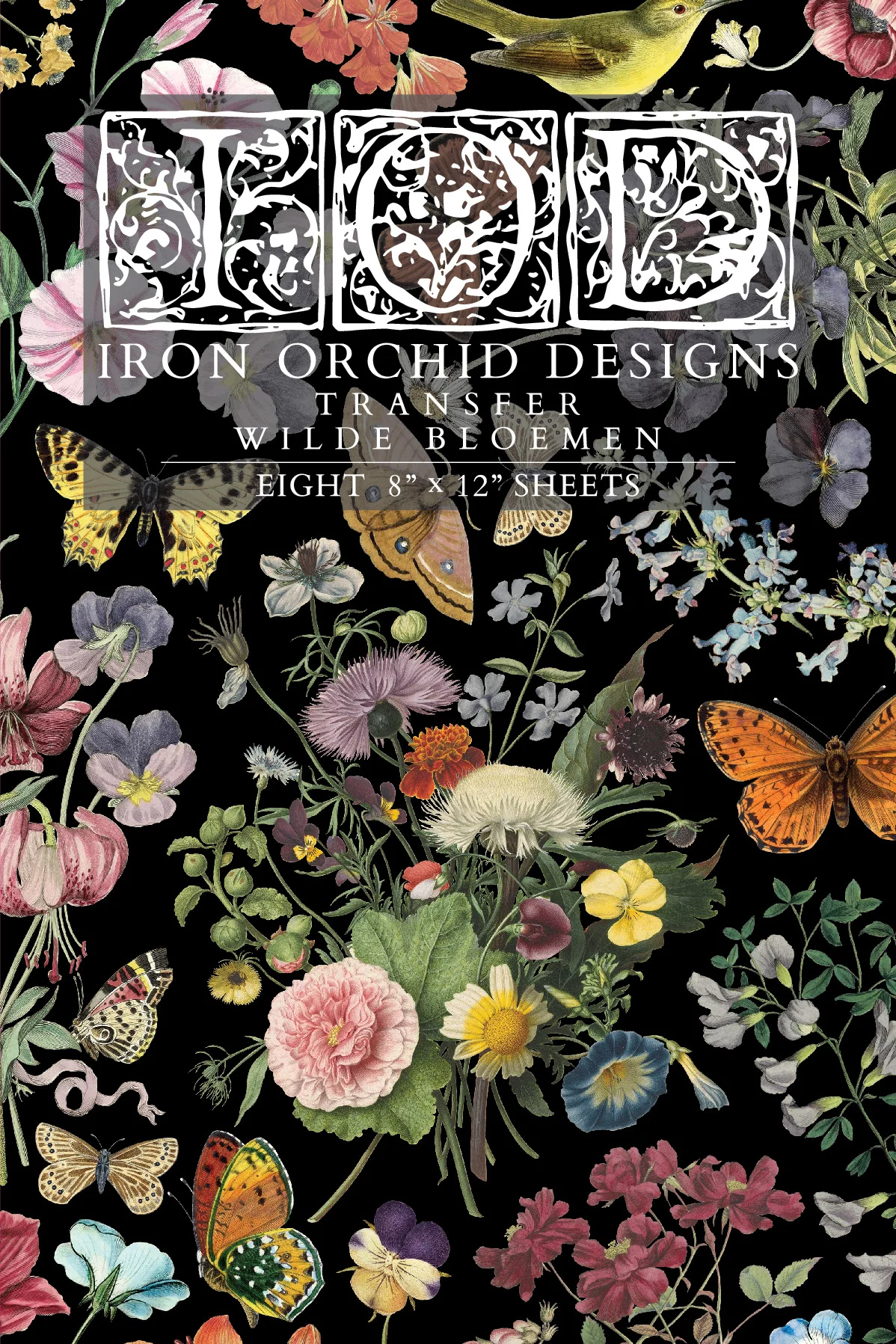 Wilde Bloemen Transfer™ by IOD (Pad of 8 - 8"x12" sheets) - Will Ship Week of 2/24!