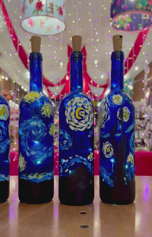 3/30/25 VAN GOGH's BIRTHDAY: Wine Bottle Painting