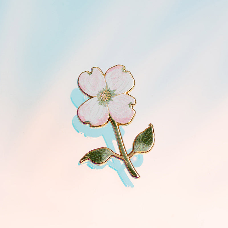 Flowering Dogwood Floral Enamel Pin