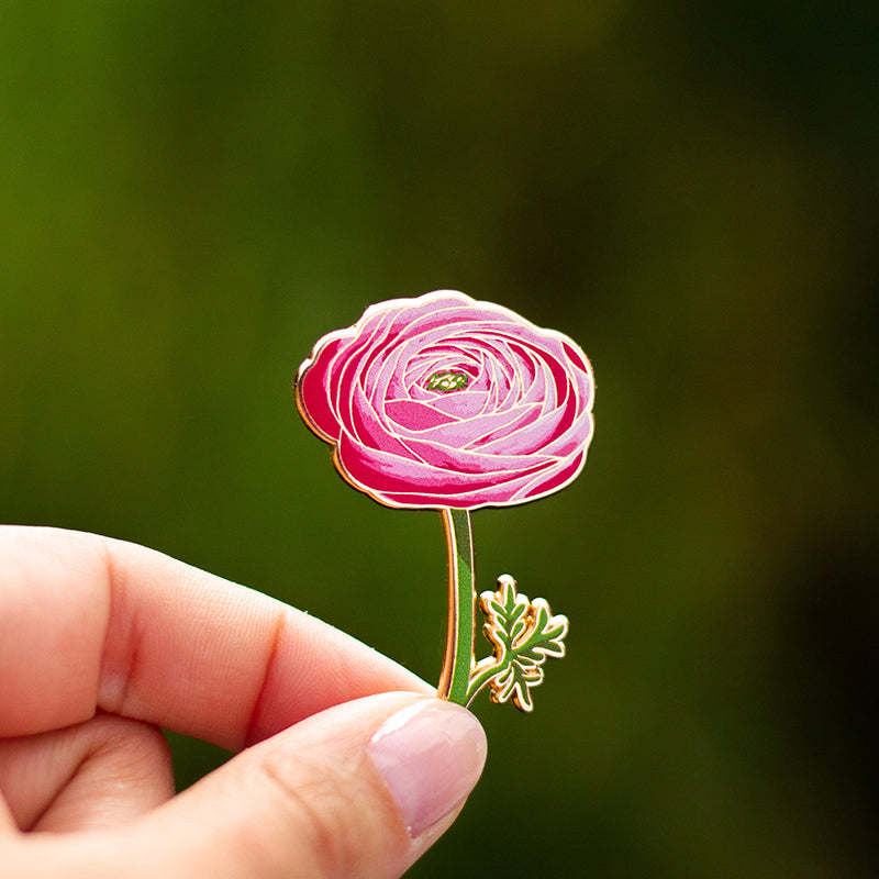 Ranunculus Floral Enamel Pin