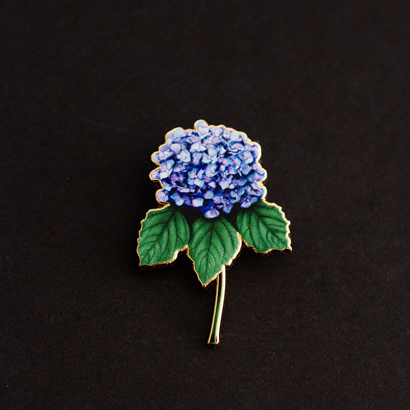 Hydrangea v2 Floral Enamel Pin