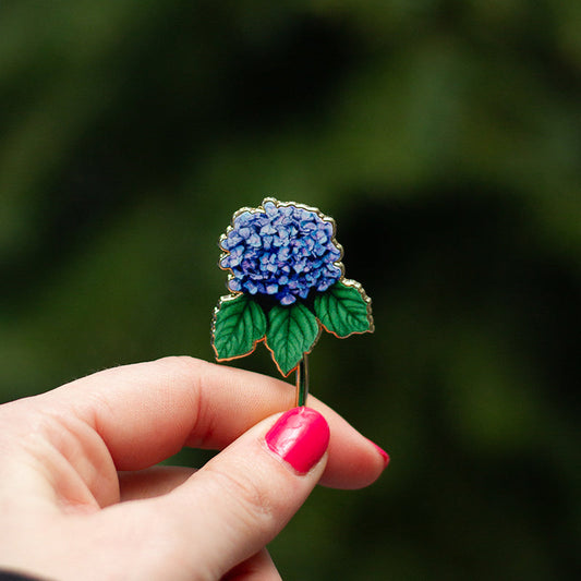 Hydrangea v2 Floral Enamel Pin