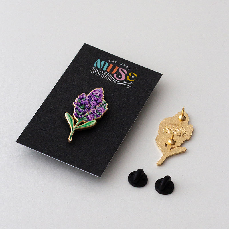 Lavender v2 Floral Enamel Pin