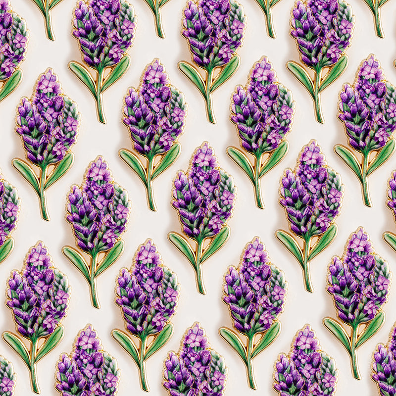 Lavender v2 Floral Enamel Pin