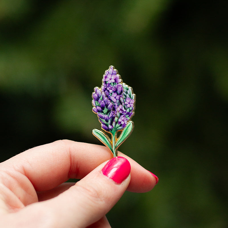 Lavender v2 Floral Enamel Pin