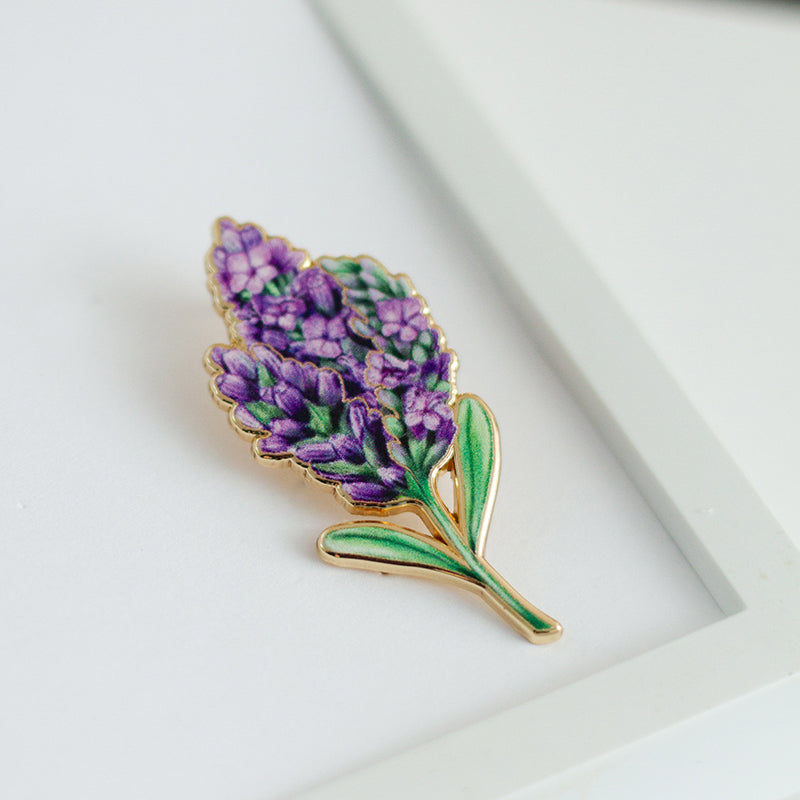 Lavender v2 Floral Enamel Pin