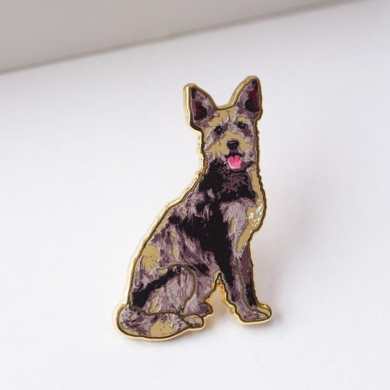 RETIRING Mixed Mutt Breed Dog Enamel Pin