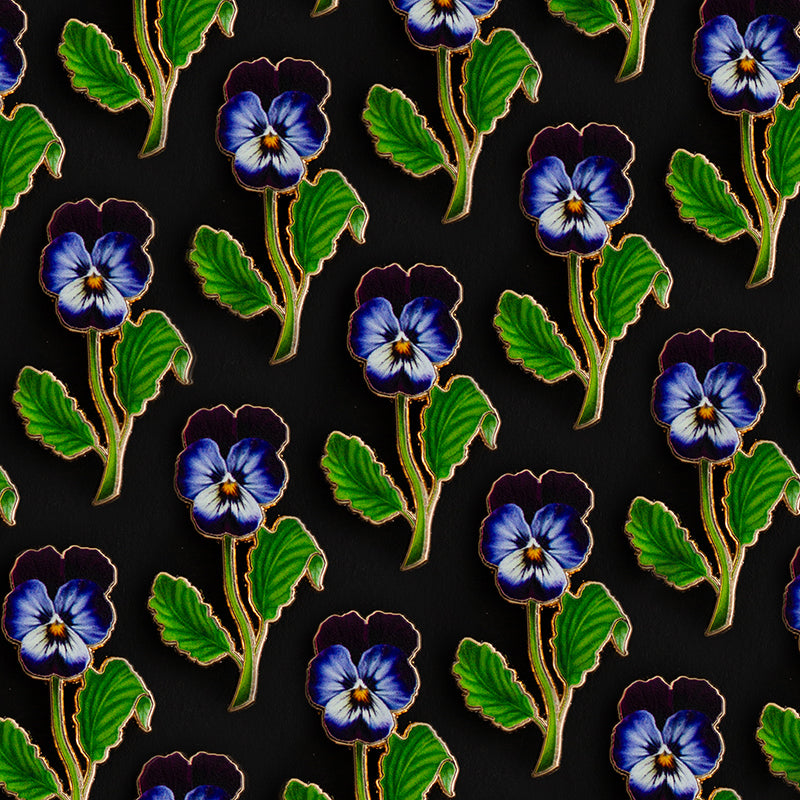 Pansy v2 Floral Enamel Pin