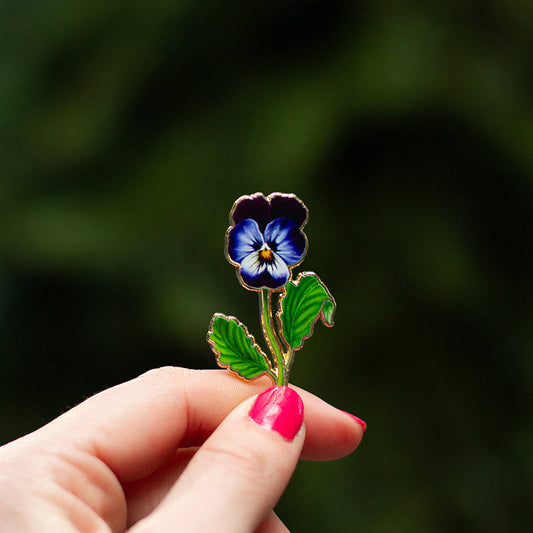 Pansy v2 Floral Enamel Pin