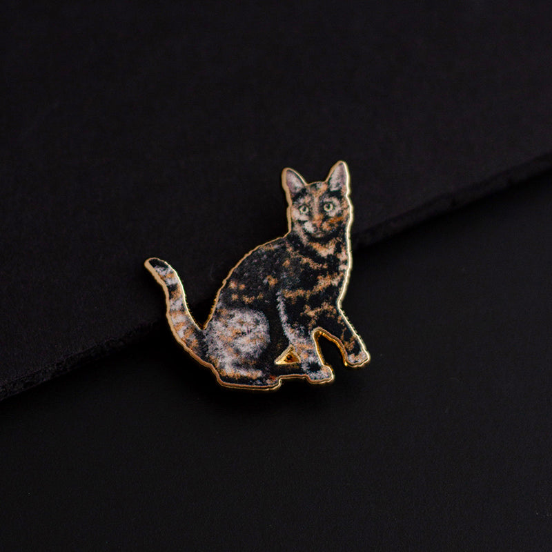 Tortoiseshell Cat Enamel Pin