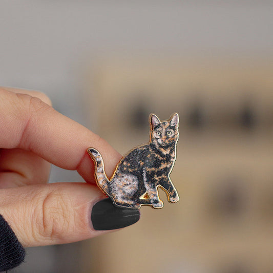 Tortoiseshell Cat Enamel Pin