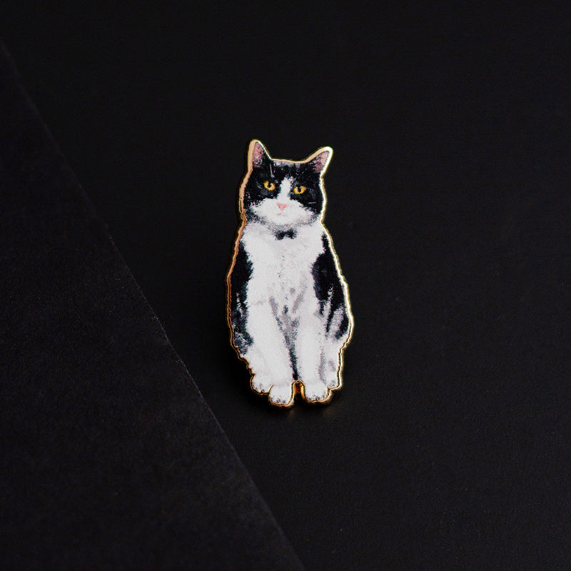 Tuxedo Cat Enamel Pin