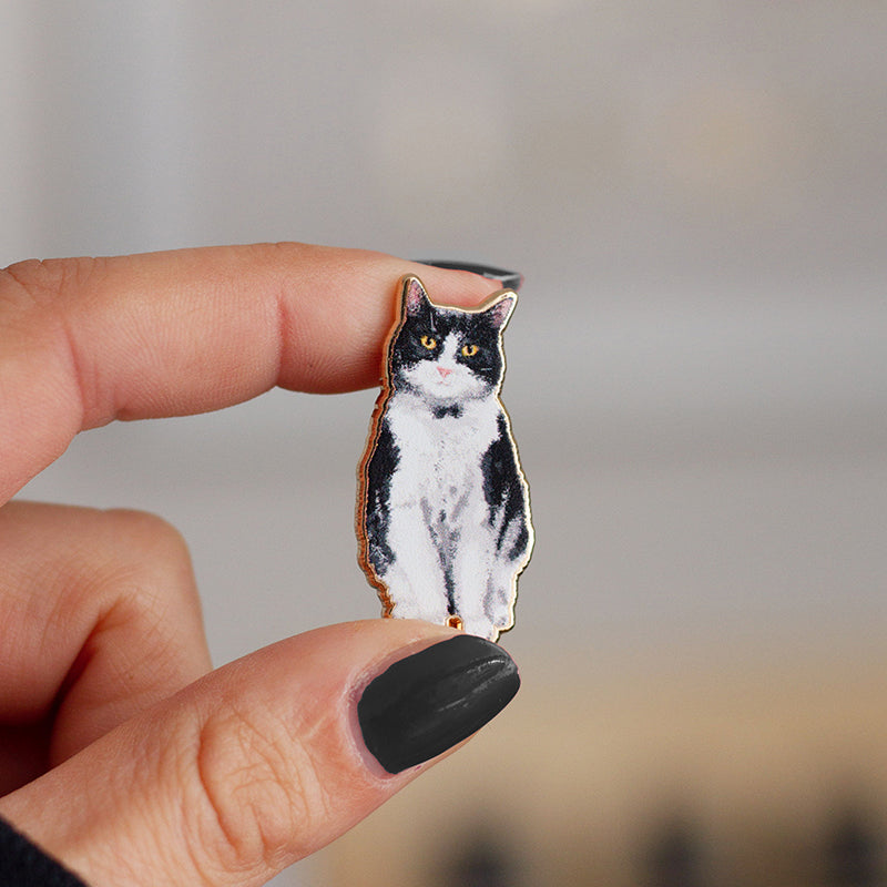 Tuxedo Cat Enamel Pin