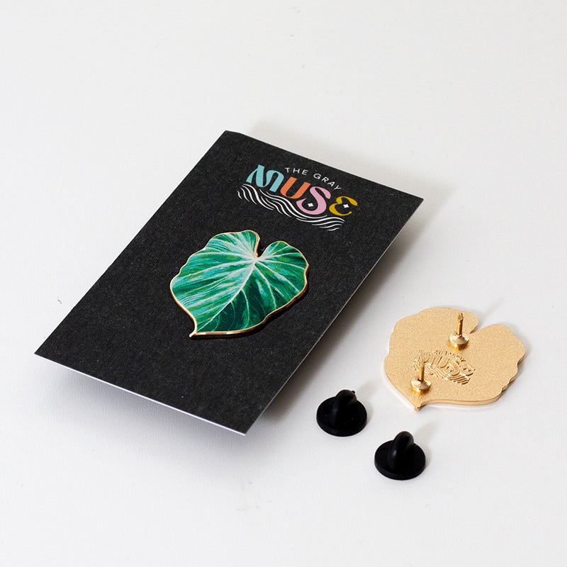 RETIRING Philodendron Gloriosum Plant Enamel Pin