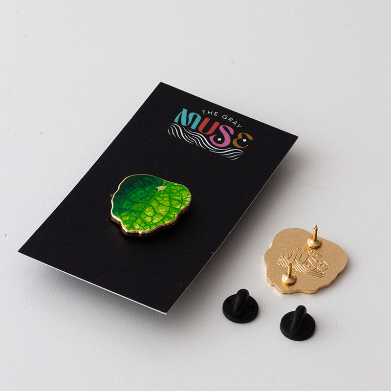 RETIRING Pilea Peperomioides Plant Enamel Pin