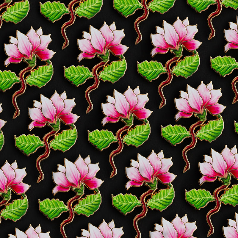 Magnolia (Pink) Floral Enamel Pin