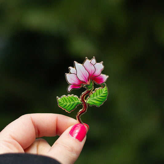 Magnolia (Pink) Floral Enamel Pin