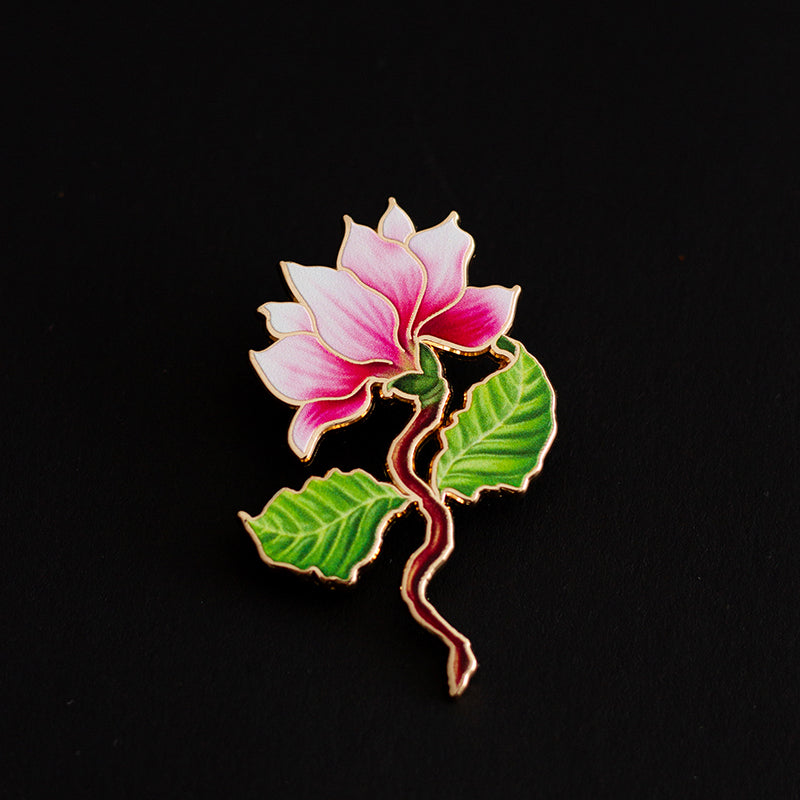 Magnolia (Pink) Floral Enamel Pin